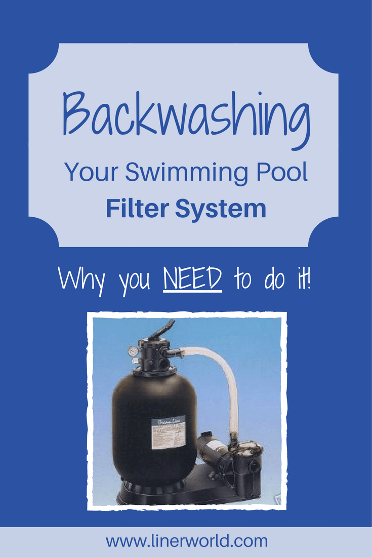 backwashing pool filter system