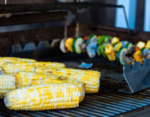 Grilling out in your backyard is a fun staycation idea. 