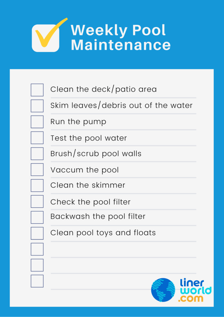 Printable Swimming Pool Maintenance Checklist